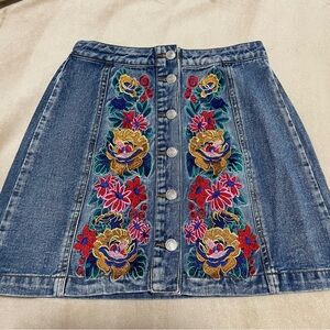 Signature8 | Skirts | Embroidered Aline Floral Mini Skirt